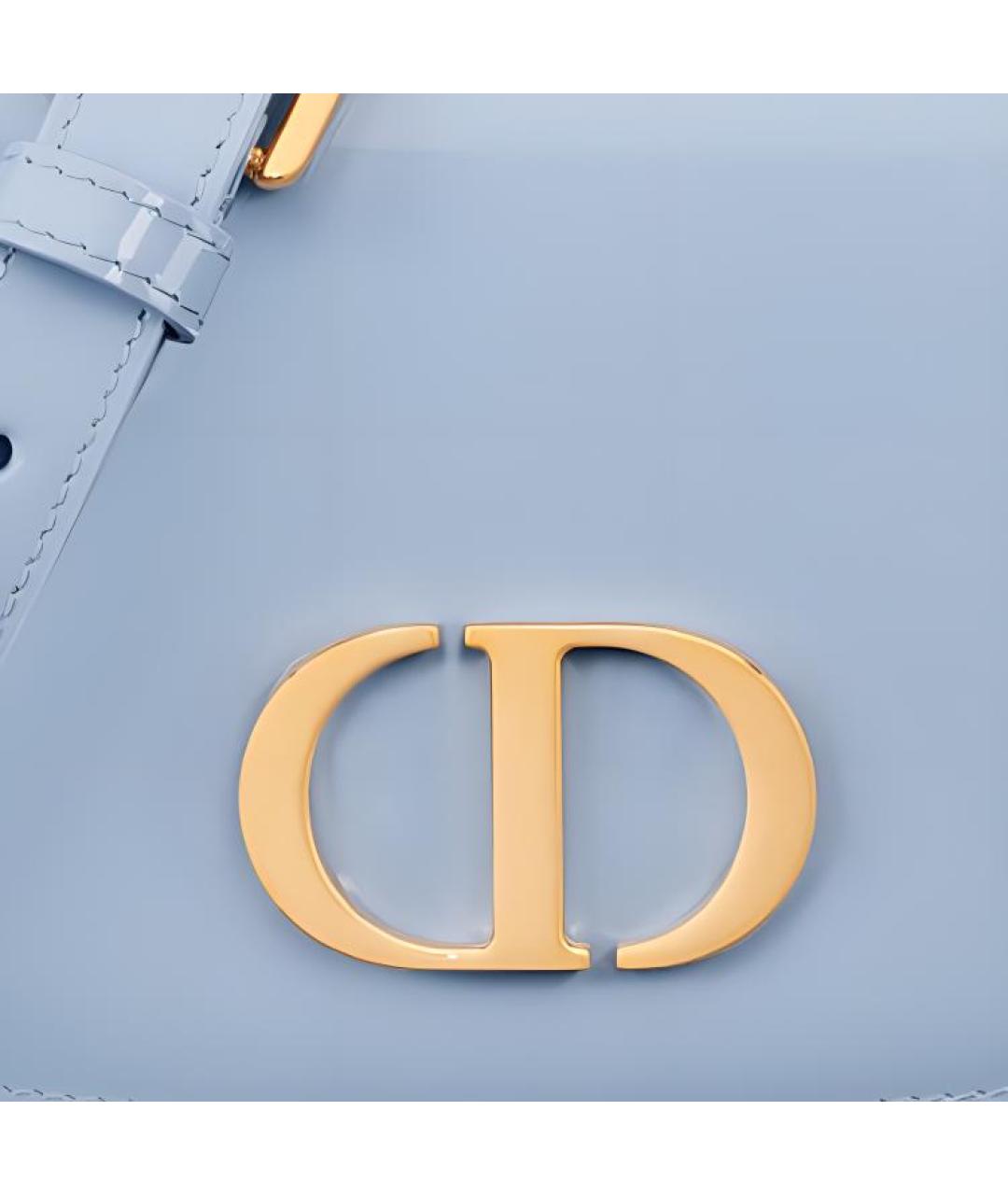 CHRISTIAN DIOR Голубая кожаная сумка через плечо, фото 4