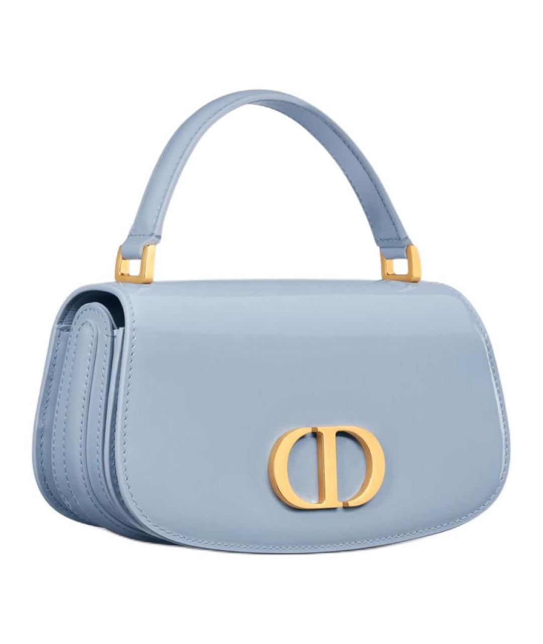 CHRISTIAN DIOR Голубая кожаная сумка через плечо, фото 2