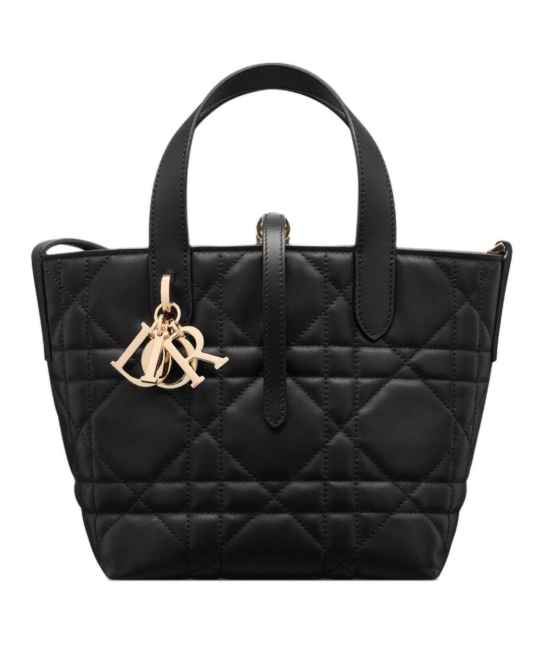 CHRISTIAN DIOR Черная кожаная сумка через плечо, фото 3