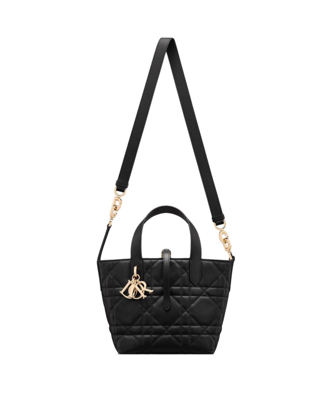 CHRISTIAN DIOR Черная кожаная сумка через плечо, фото 5