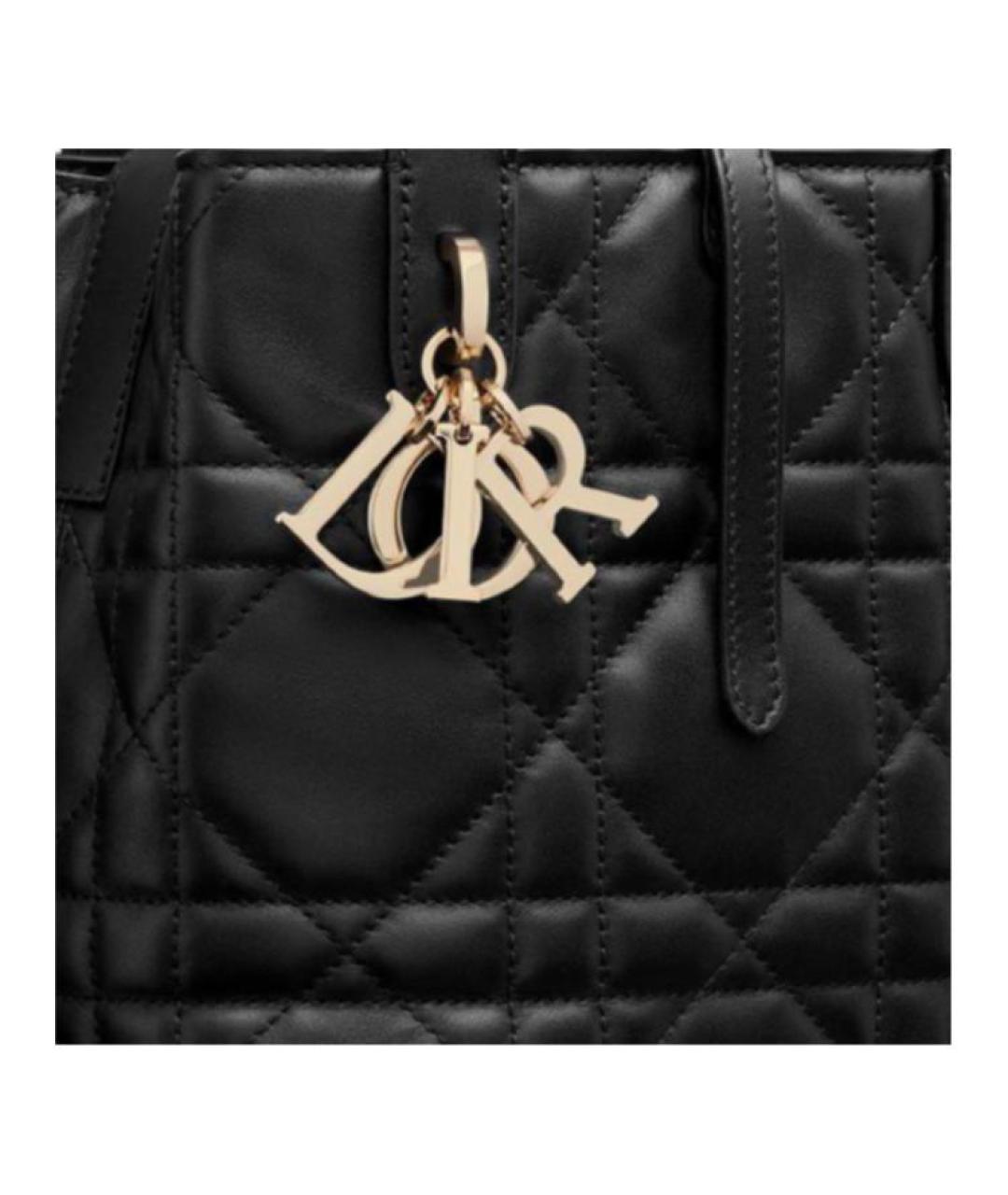 CHRISTIAN DIOR Черная кожаная сумка через плечо, фото 6