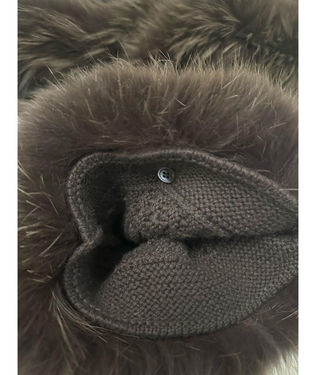 LORO PIANA Коричневая меховая шуба, фото 6