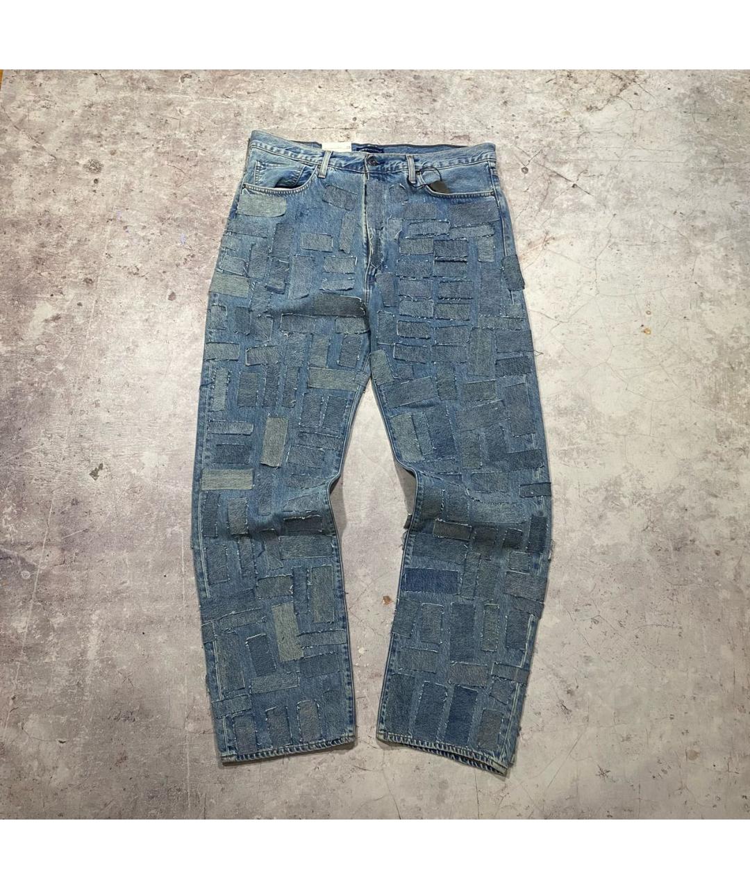 LEVI'S Голубые хлопковые прямые джинсы, фото 2