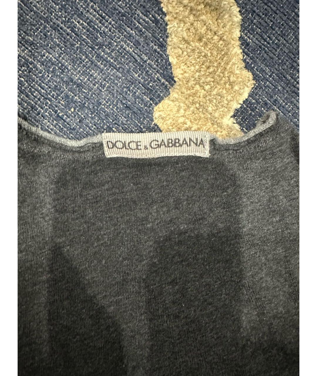 DOLCE&GABBANA Антрацитовый хлопковый боди / песочник, фото 5