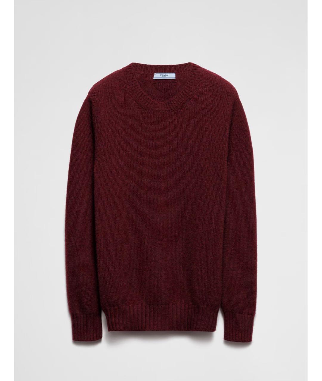 PRADA Бордовый кашемировый джемпер / свитер, фото 7