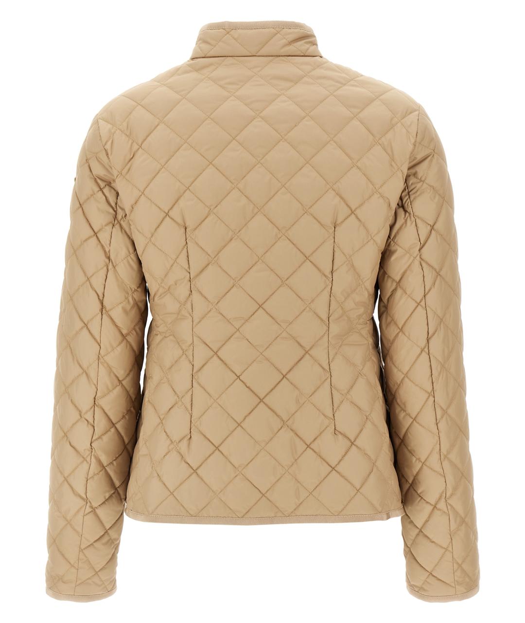 MONCLER Бежевая полиэстеровая куртка, фото 2