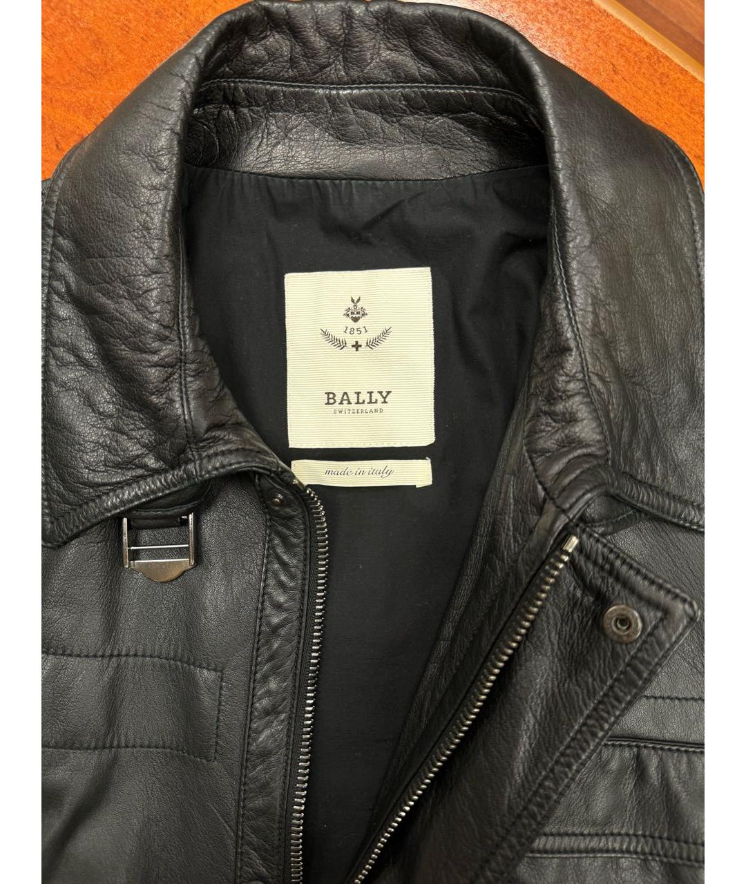 BALLY Черная кожаная куртка, фото 3