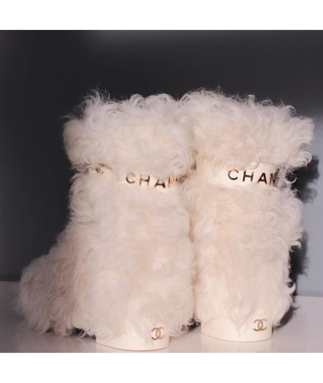 CHANEL Белые ботинки, фото 4
