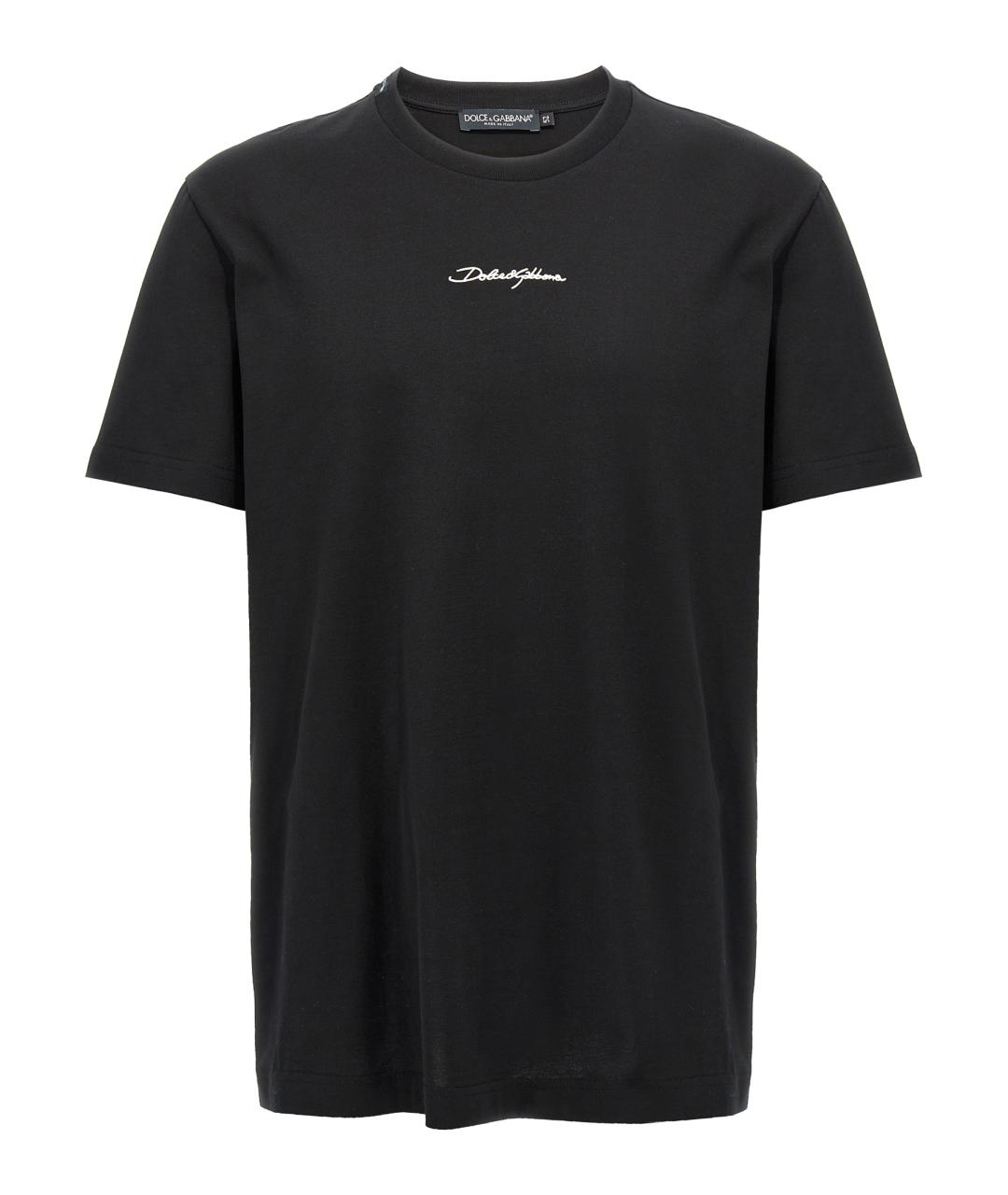 DOLCE&GABBANA Черная хлопковая футболка, фото 1