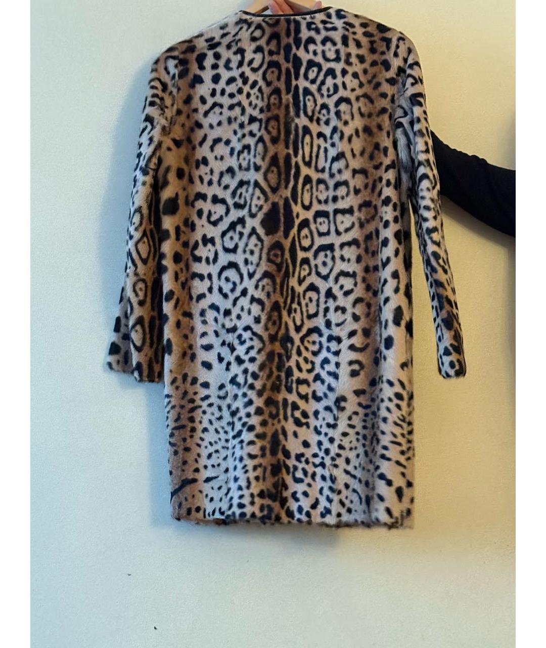 MAX MARA STUDIO Бежевое меховое пальто, фото 2