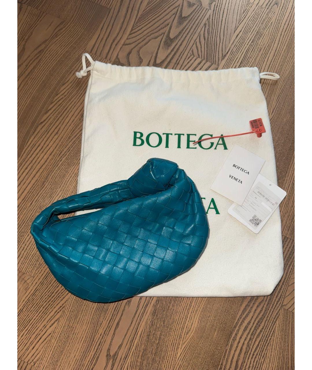 BOTTEGA VENETA Синяя кожаная сумка с короткими ручками, фото 6