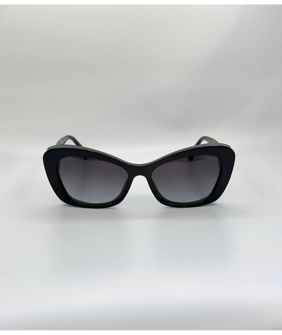 CHANEL Черные пластиковые солнцезащитные очки, фото 4