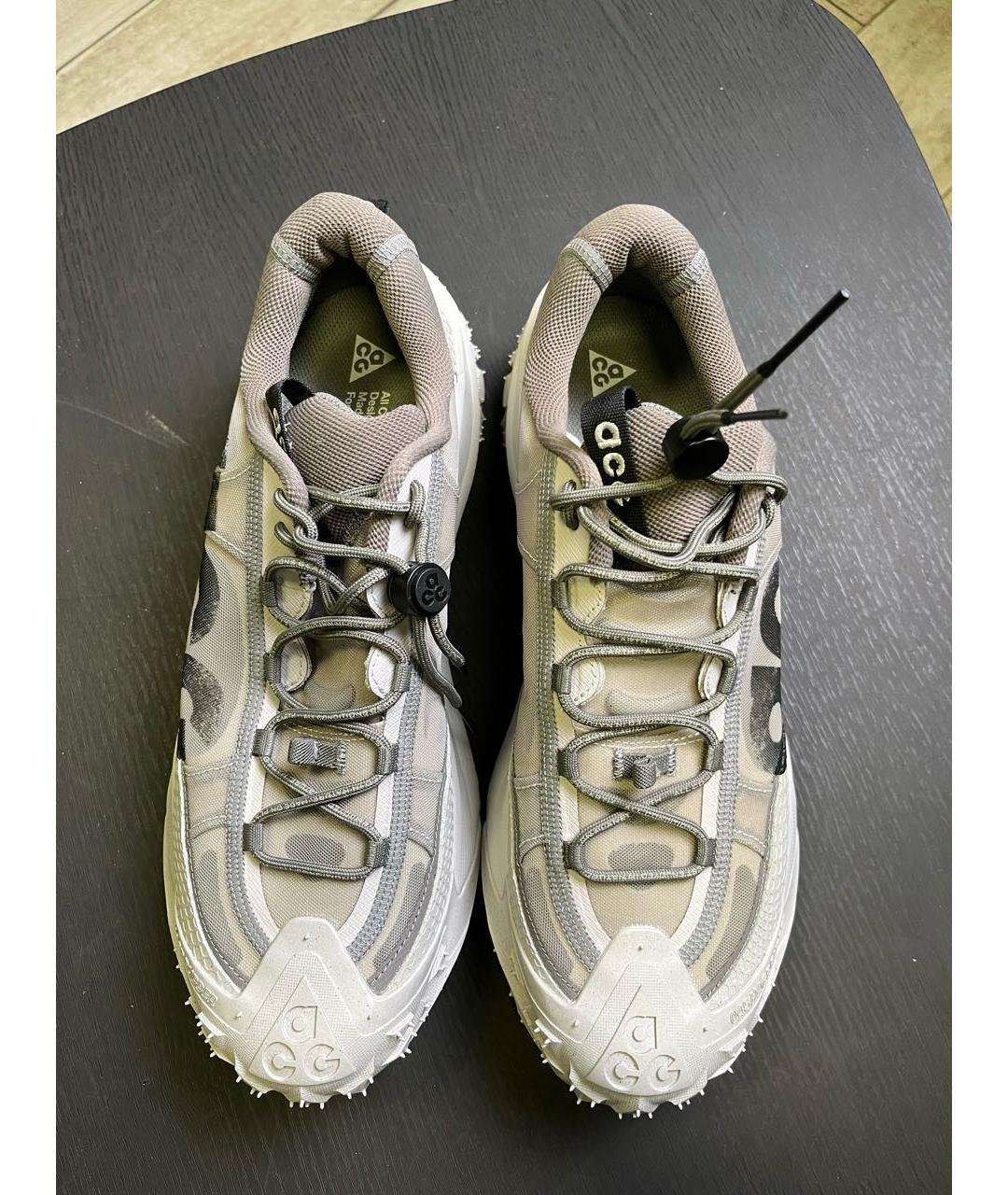 NIKE Серые текстильные низкие кроссовки / кеды, фото 3