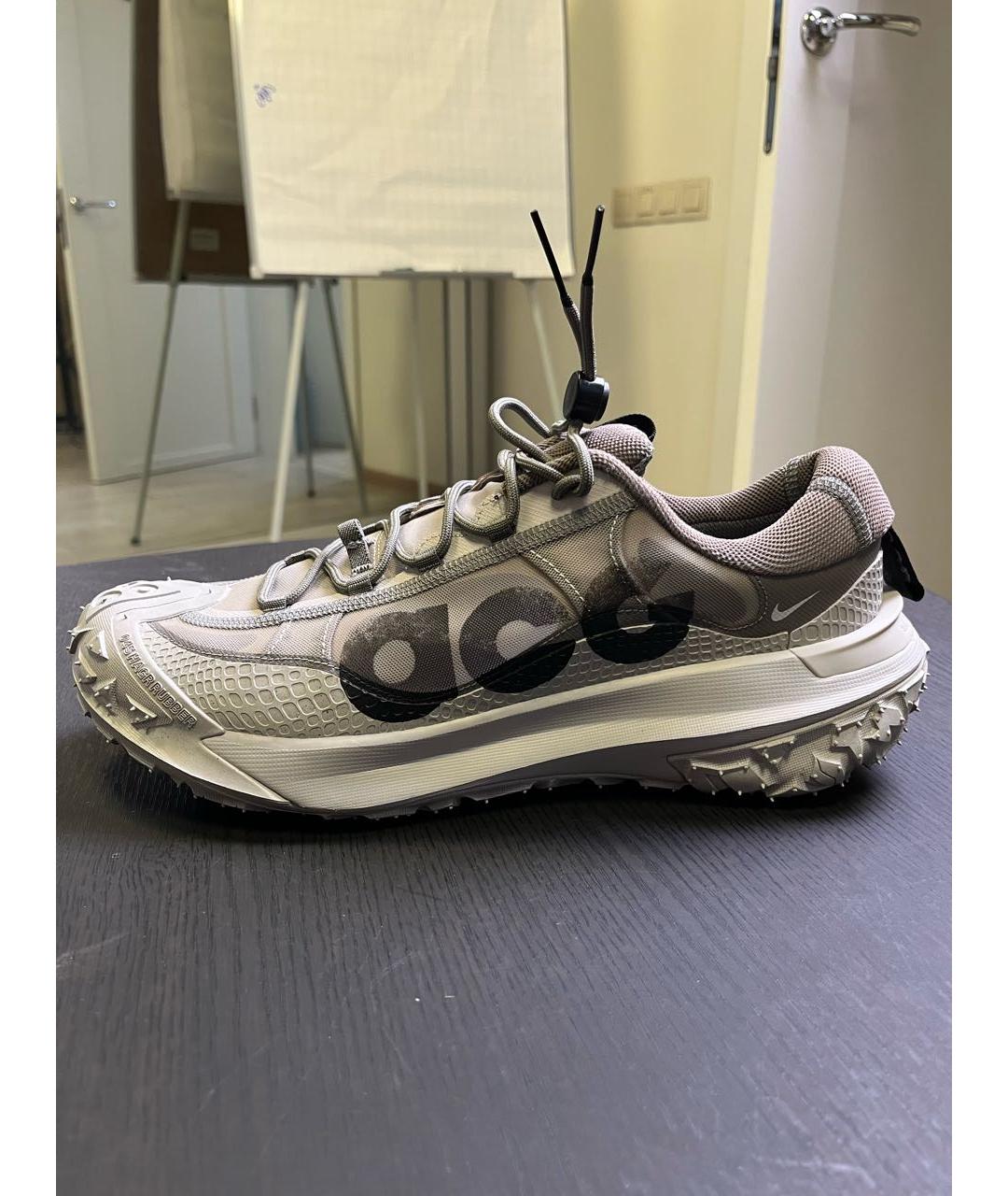 NIKE Серые текстильные низкие кроссовки / кеды, фото 5