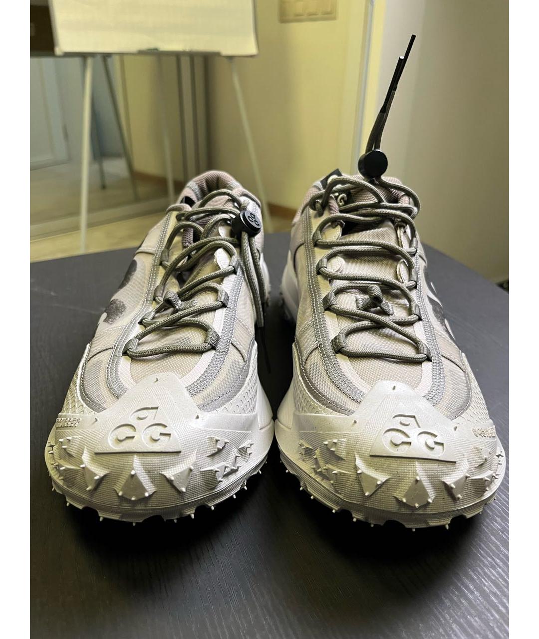 NIKE Серые текстильные низкие кроссовки / кеды, фото 2