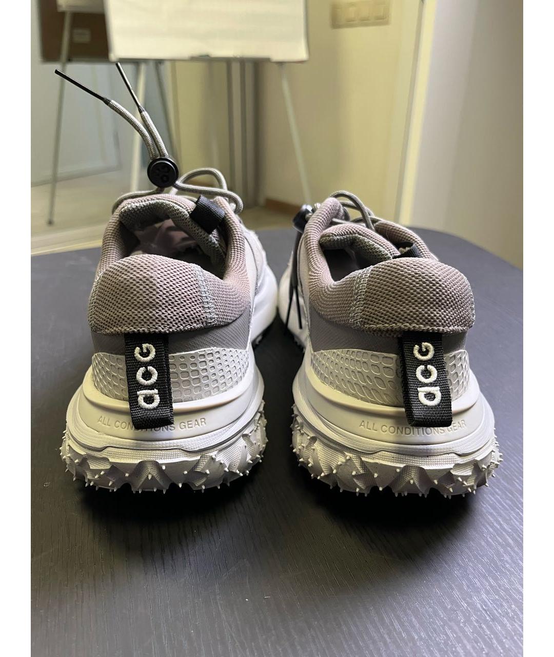 NIKE Серые текстильные низкие кроссовки / кеды, фото 4