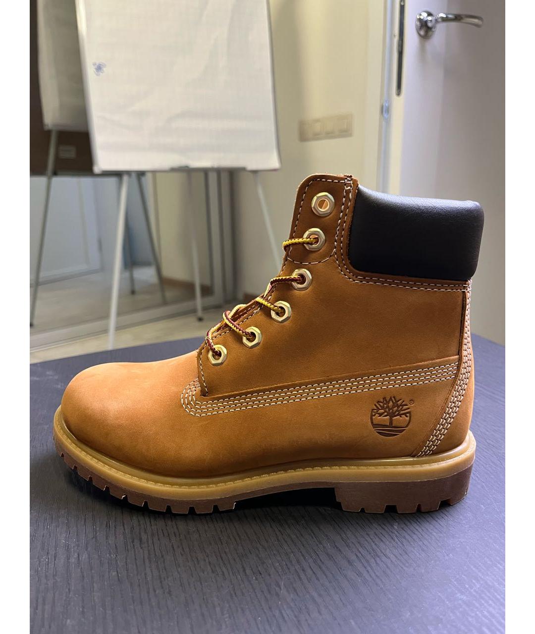 TIMBERLAND Оранжевое нубуковые ботинки, фото 5