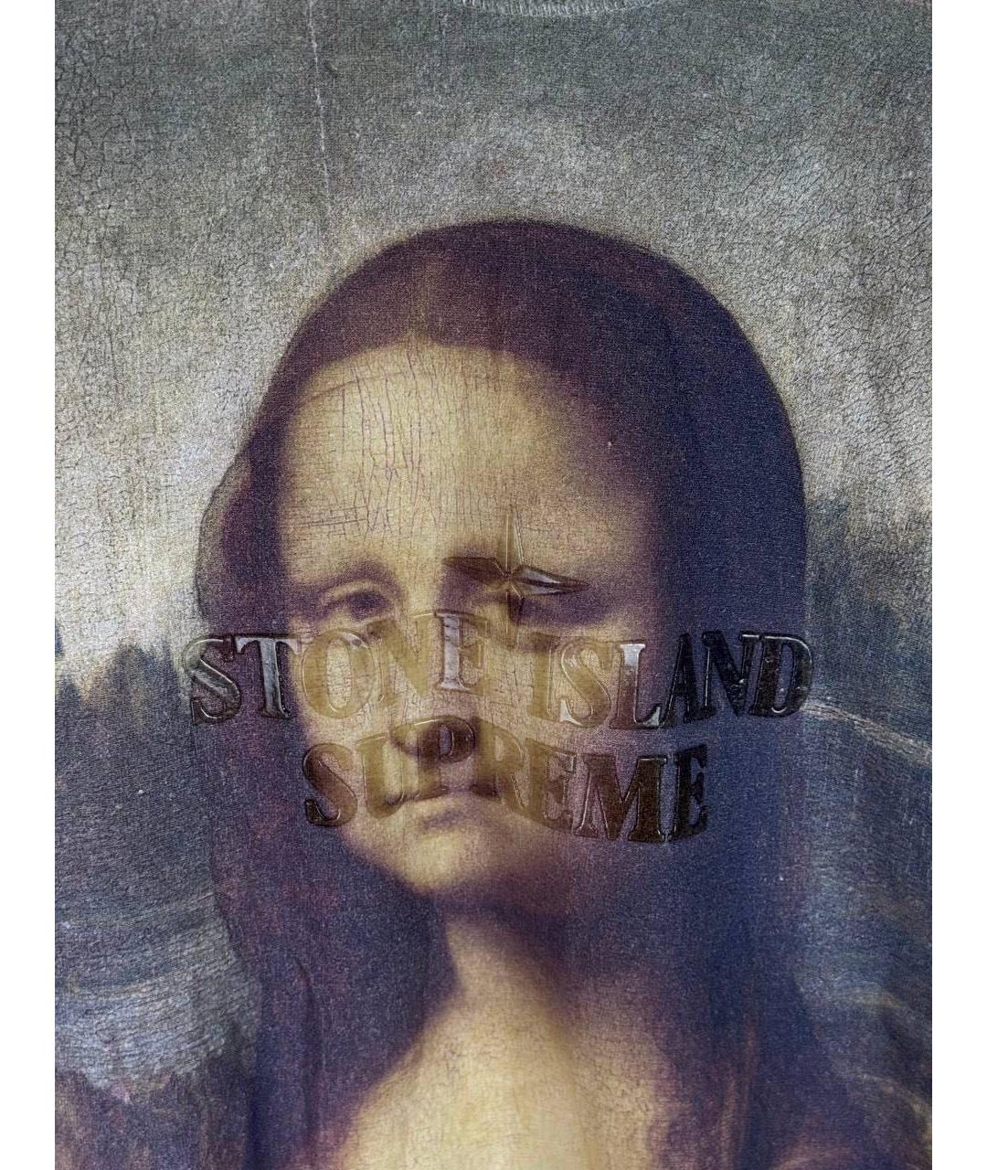 STONE ISLAND Белая хлопковая футболка, фото 4