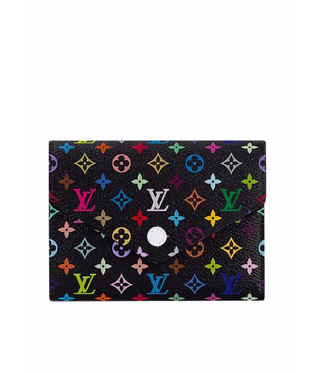 LOUIS VUITTON Черный кожаный кошелек, фото 1