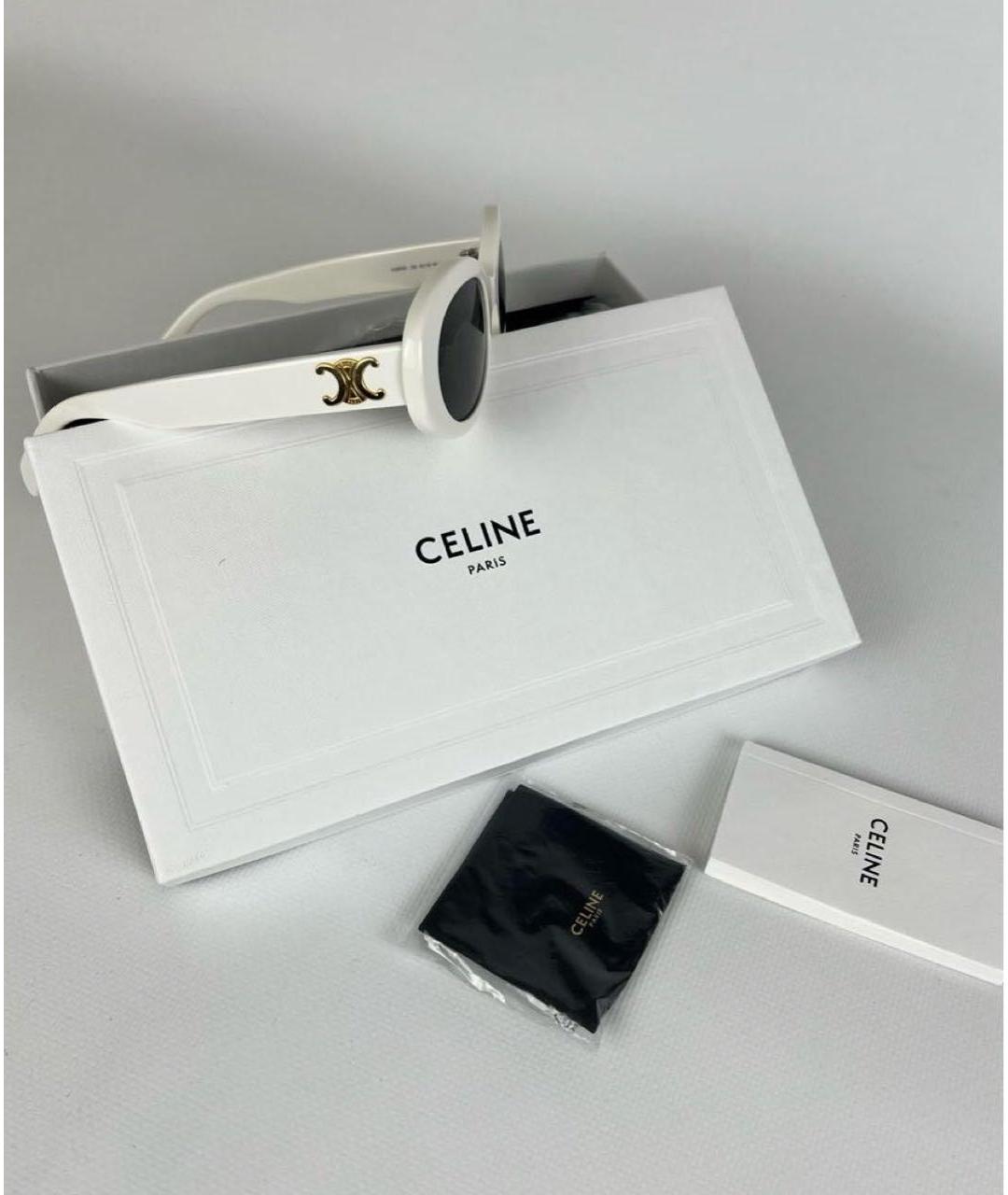 CELINE Белые солнцезащитные очки, фото 2