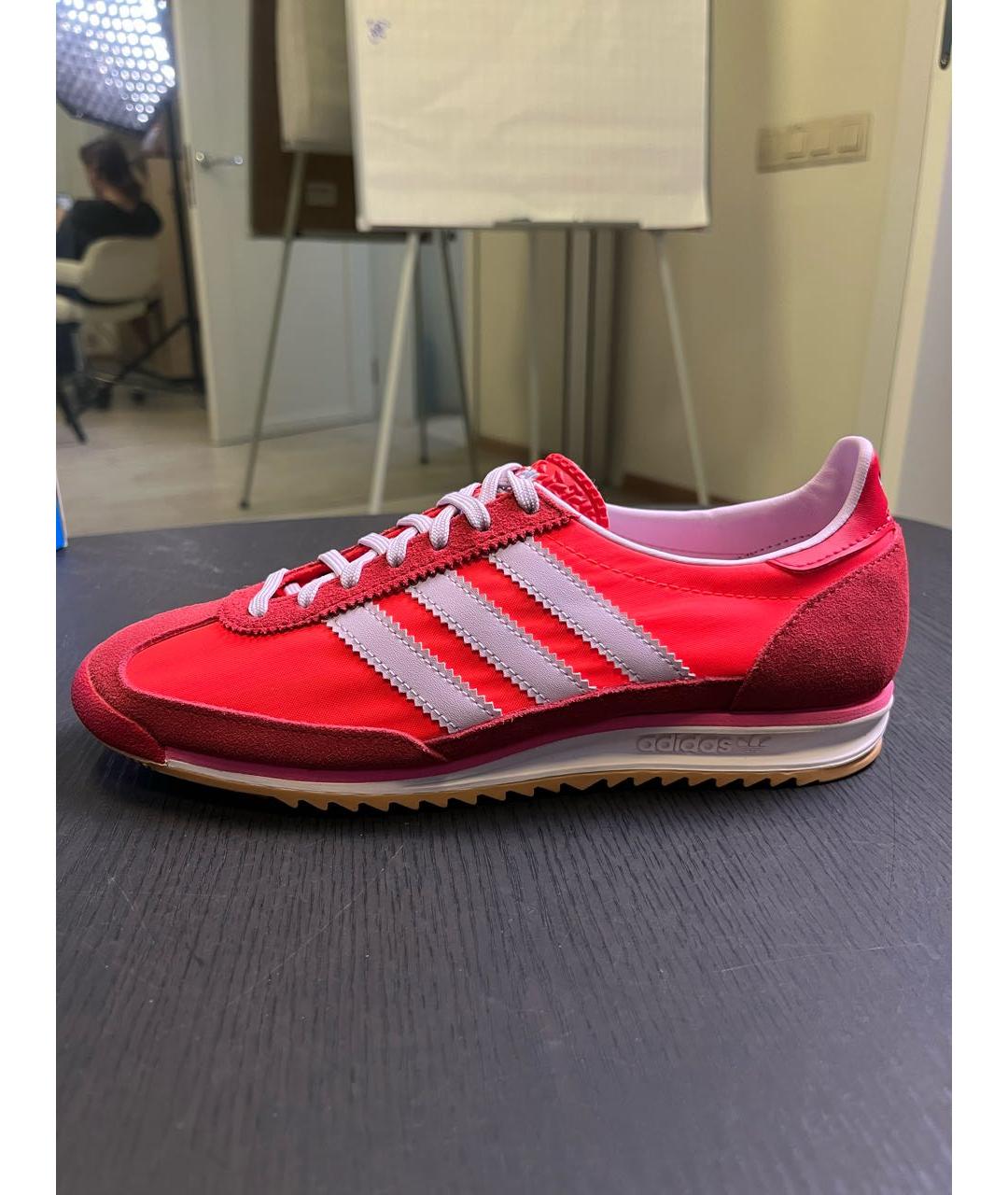 ADIDAS Красные текстильные кроссовки, фото 5