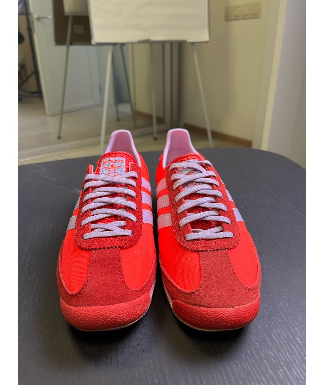 ADIDAS Красные текстильные кроссовки, фото 2