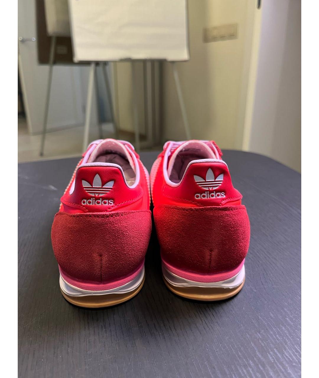 ADIDAS Красные текстильные кроссовки, фото 4