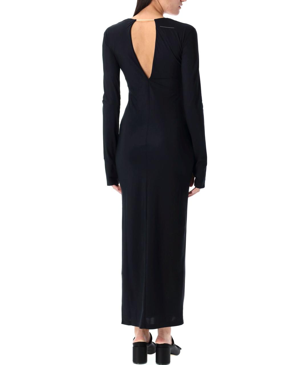 MM6 MAISON MARGIELA Черное полиамидовое повседневное платье, фото 2