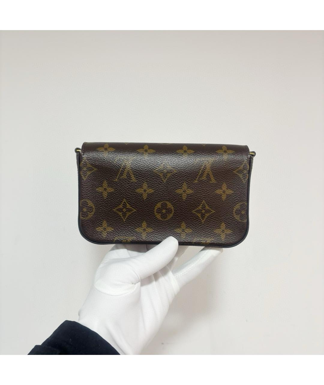 LOUIS VUITTON Коричневая сумка через плечо из искусственной кожи, фото 3