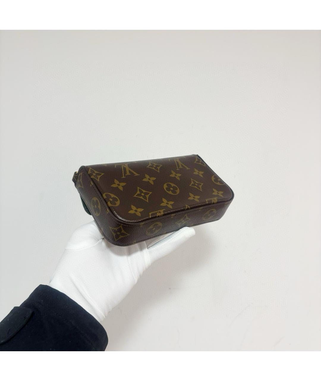 LOUIS VUITTON Коричневая сумка через плечо из искусственной кожи, фото 4