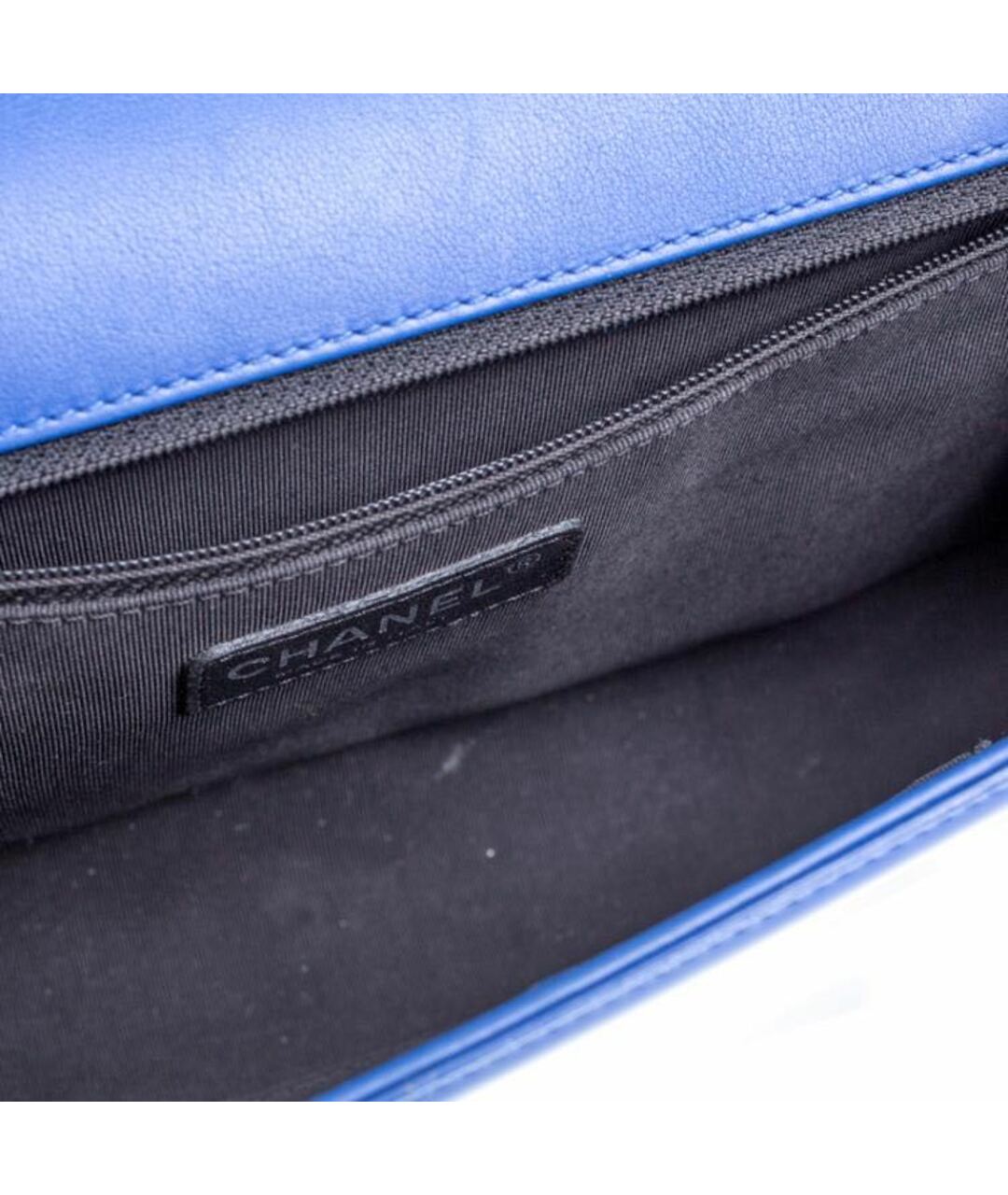 CHANEL PRE-OWNED Синяя сумка тоут из лакированной кожи, фото 7