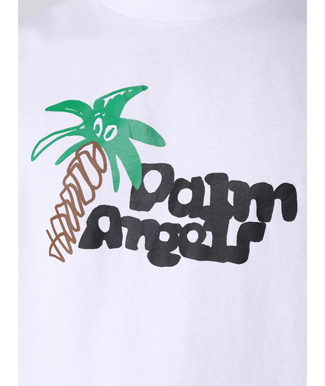 PALM ANGELS Белая хлопковая футболка, фото 4