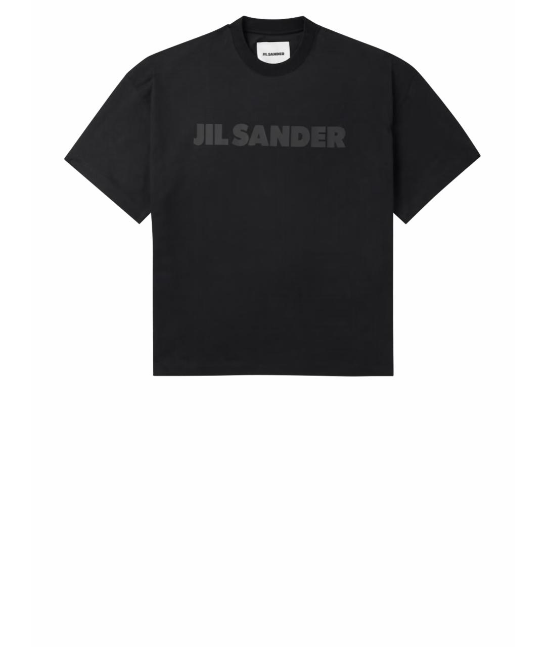 JIL SANDER Черная хлопковая футболка, фото 1