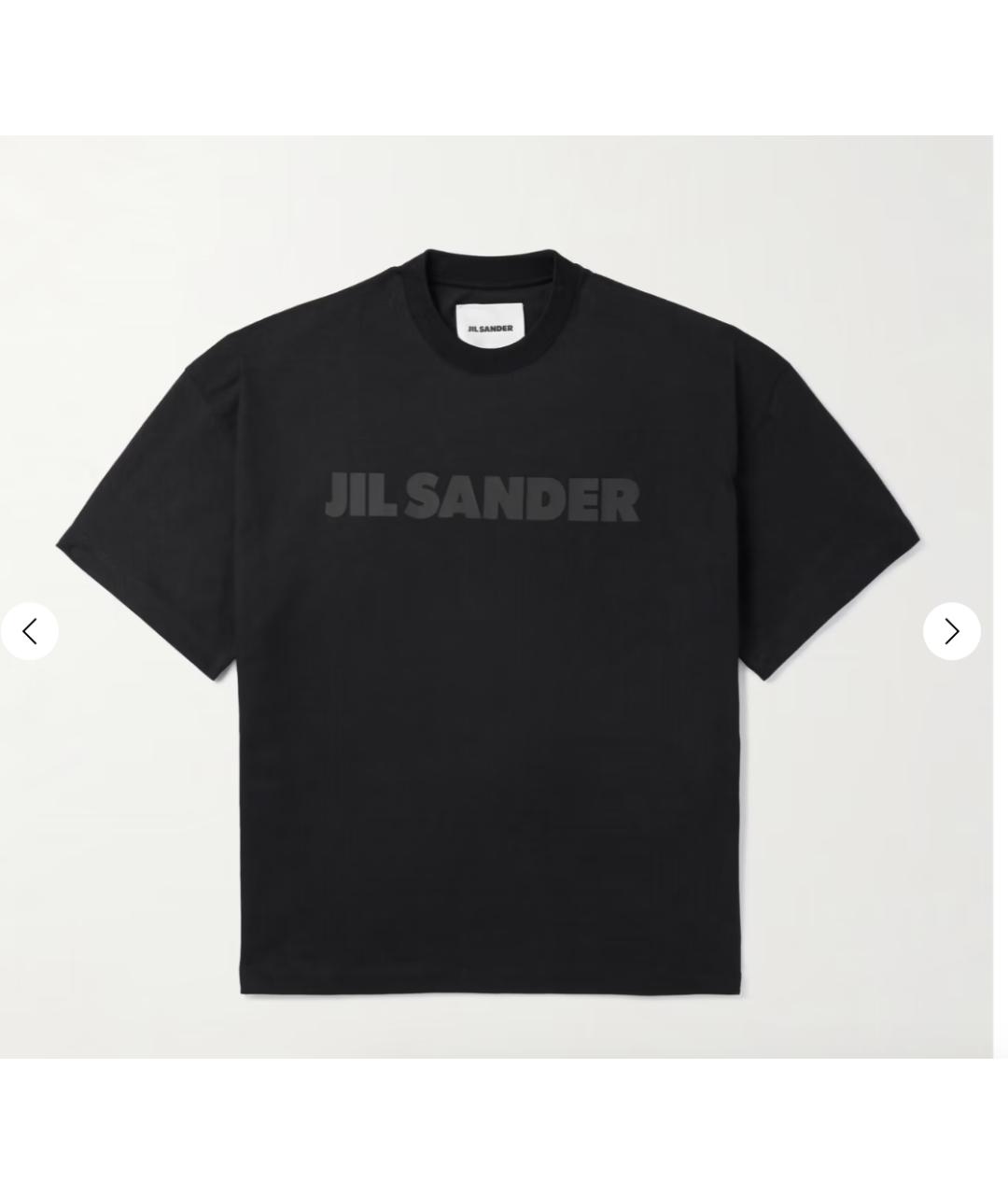 JIL SANDER Черная хлопковая футболка, фото 5