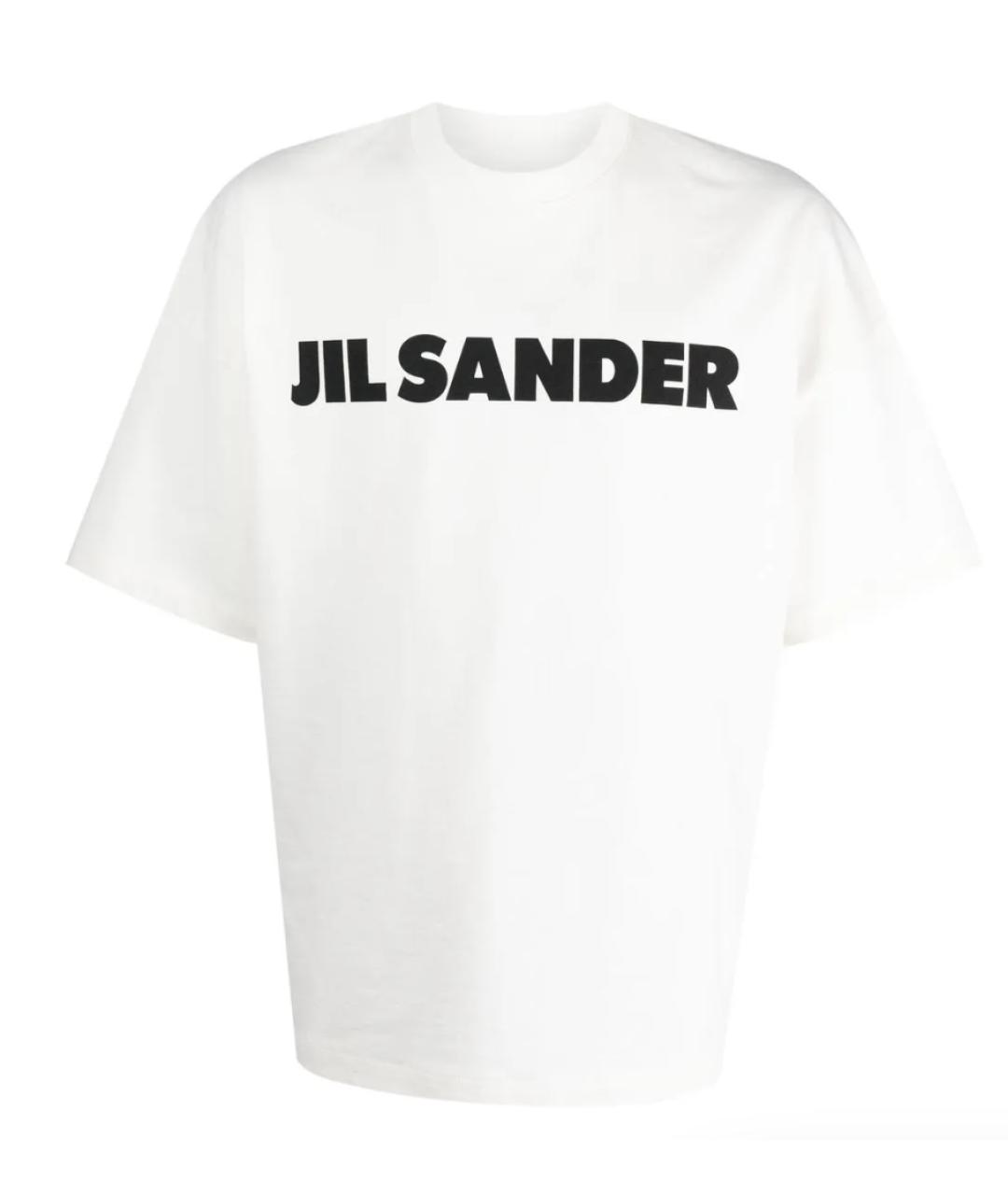 JIL SANDER Белая хлопковая футболка, фото 1