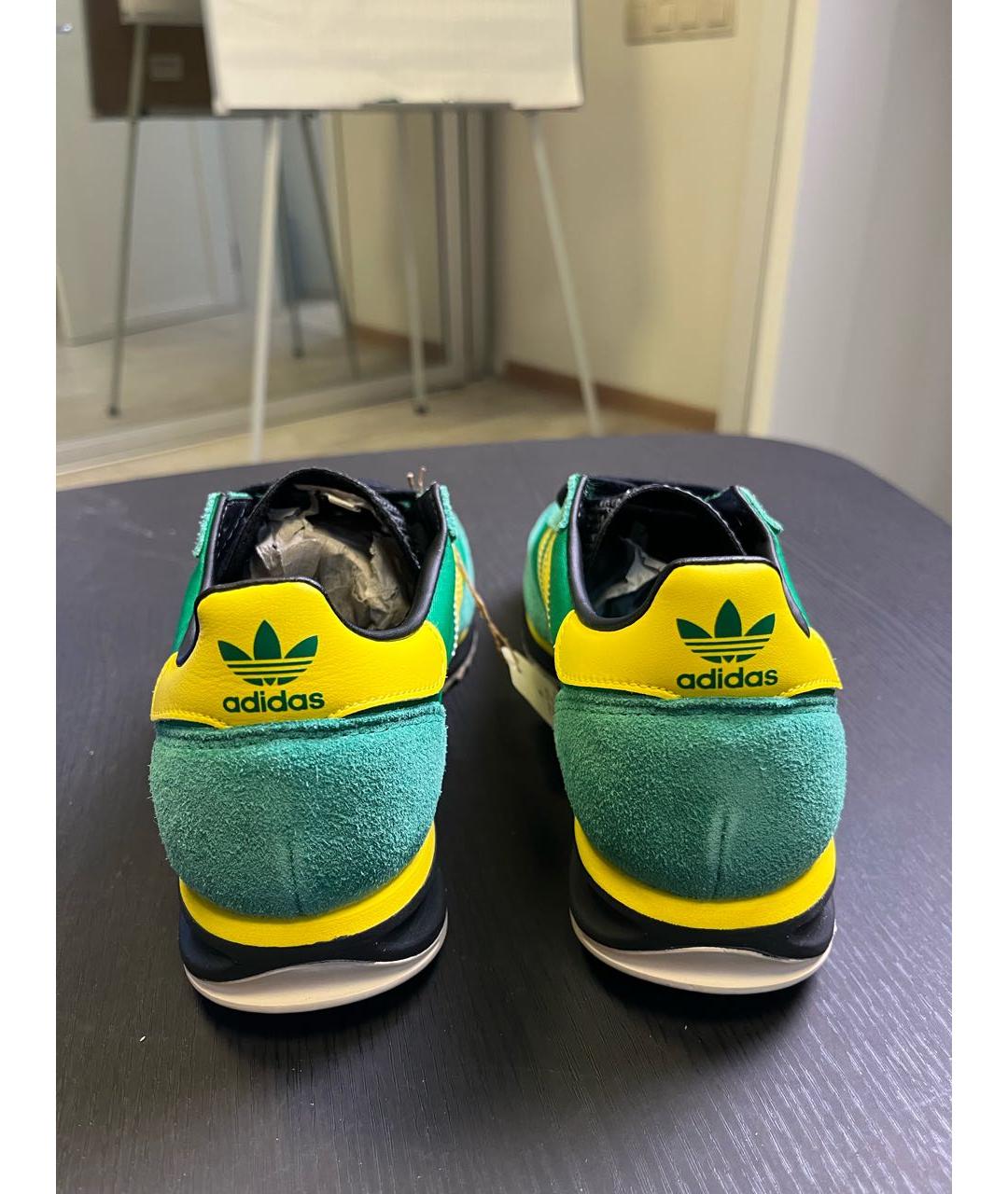 ADIDAS Зеленые замшевые кроссовки, фото 4