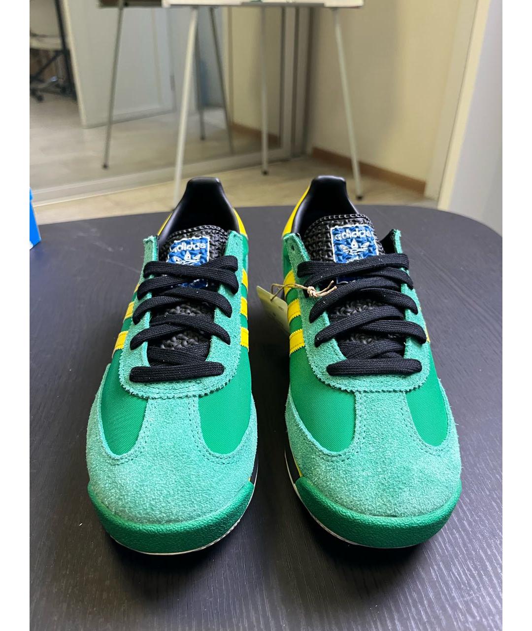 ADIDAS Зеленые замшевые кроссовки, фото 2