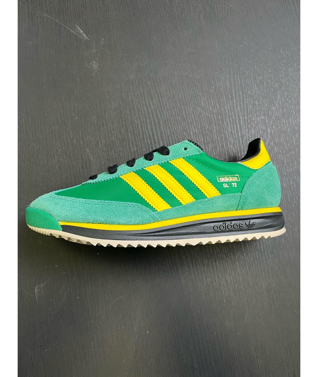 ADIDAS Зеленые замшевые кроссовки, фото 5