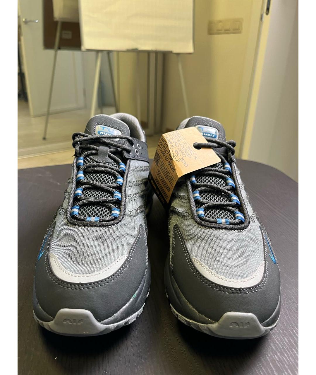 NIKE Серые текстильные низкие кроссовки / кеды, фото 2