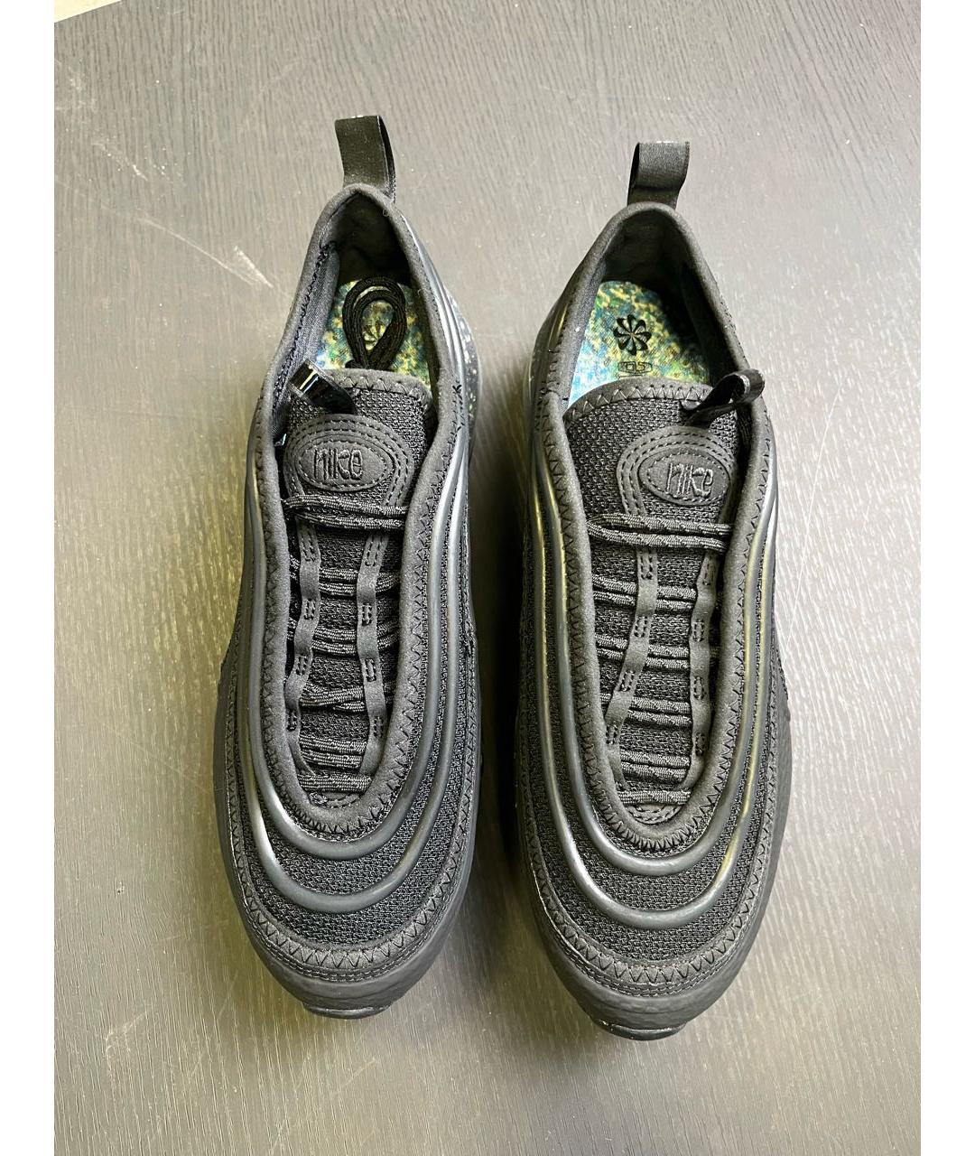 NIKE Черные текстильные низкие кроссовки / кеды, фото 3