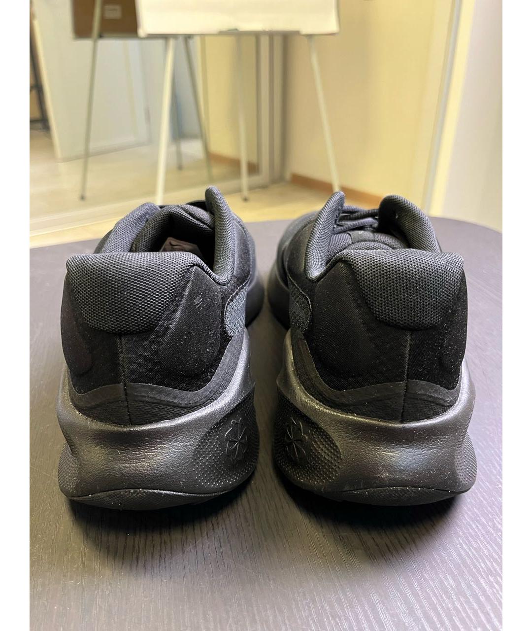 NIKE Черные текстильные низкие кроссовки / кеды, фото 4