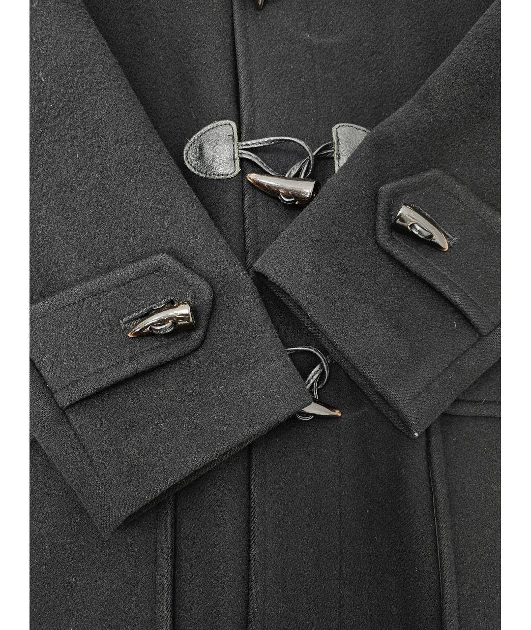 BURBERRY Черное шерстяное пальто, фото 6
