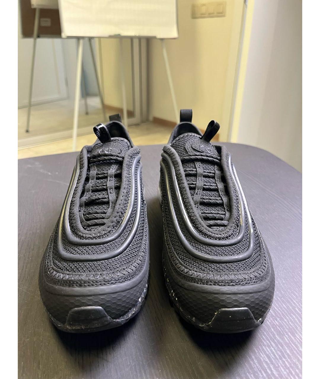 NIKE Черные текстильные низкие кроссовки / кеды, фото 2