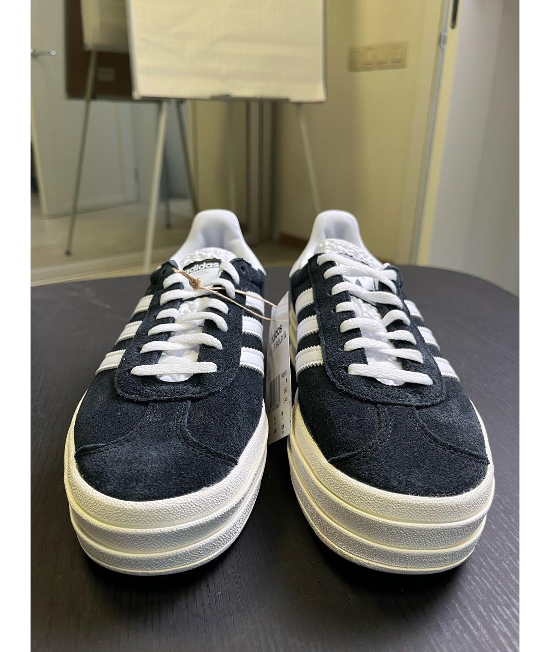 ADIDAS Черные замшевые кеды, фото 2