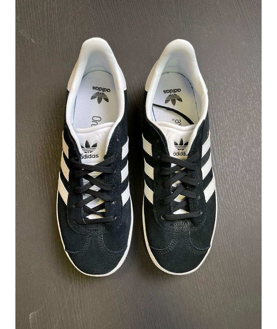 ADIDAS Черные замшевые кеды, фото 3