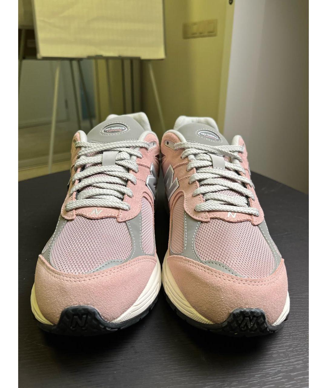 NEW BALANCE Розовые текстильные низкие кроссовки / кеды, фото 2