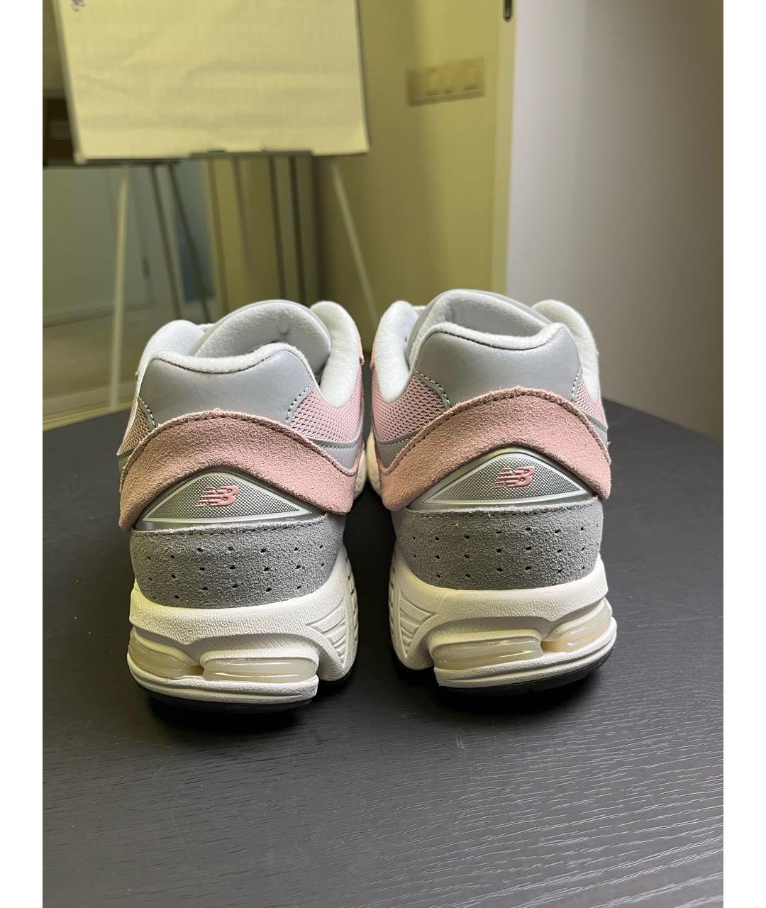NEW BALANCE Розовые текстильные низкие кроссовки / кеды, фото 4