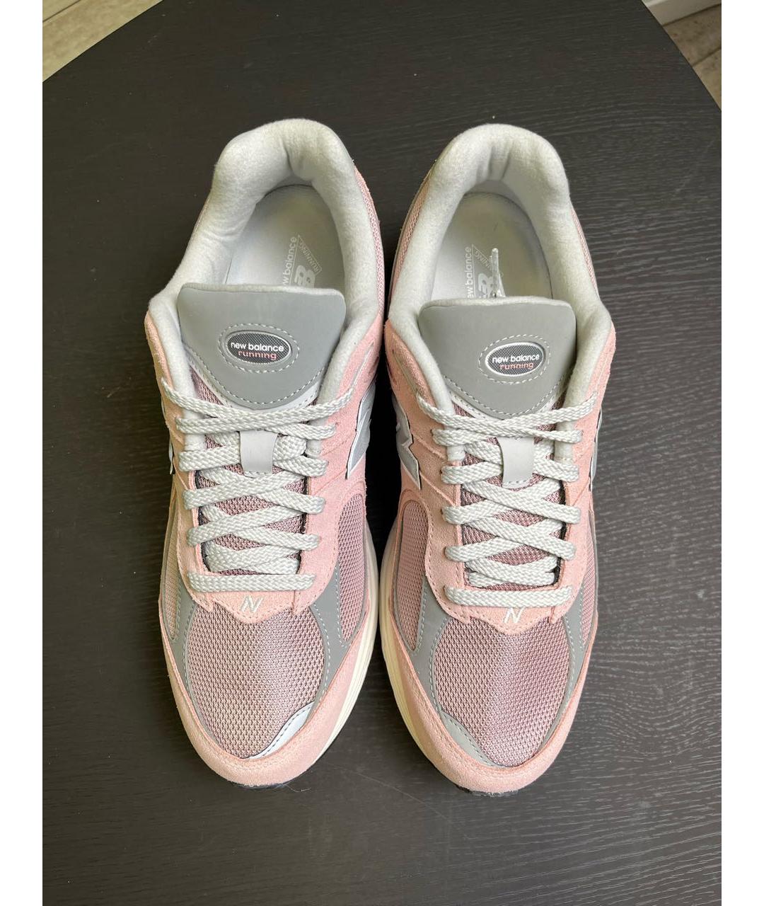 NEW BALANCE Розовые текстильные низкие кроссовки / кеды, фото 3