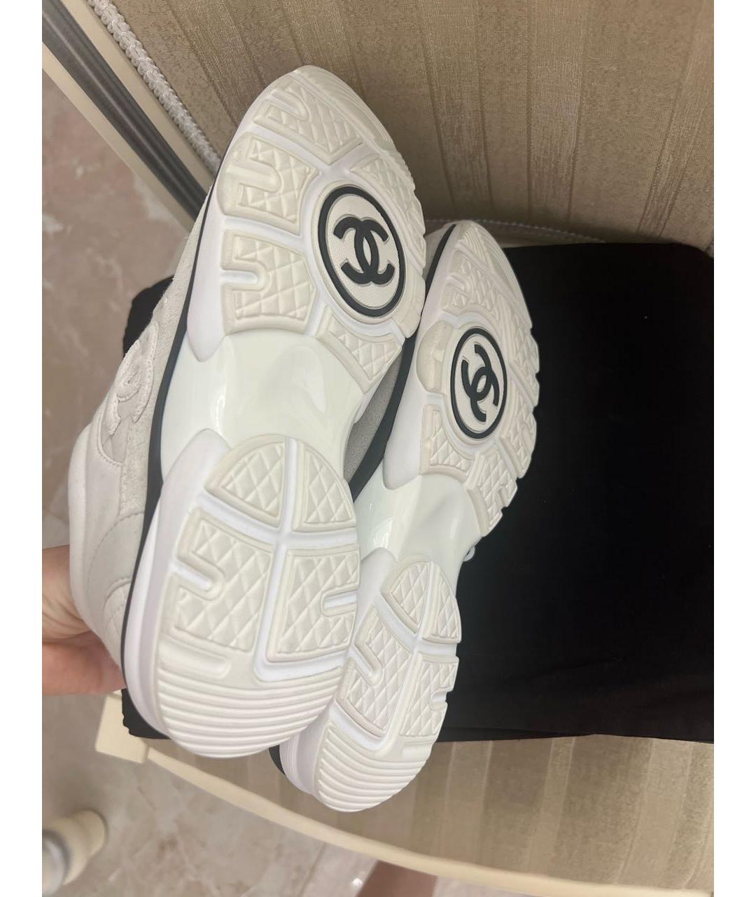 CHANEL Серые замшевые кроссовки, фото 5