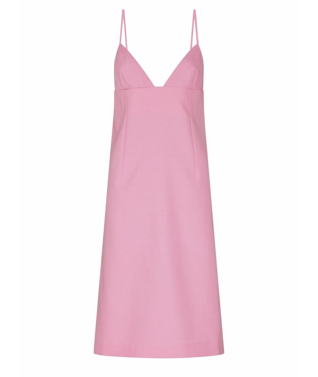 JACQUEMUS Розовое шерстяное повседневное платье, фото 1